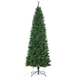 HOMCOM Artificial Christmas Tree Holiday Decoration with Auto Open, Steel Base, Pine Needles, Pencil Shape -Northlight Christmas Store GUEST 4d061cbb 6355 4f66 81d0 9d979fa61ea3