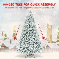 Costway Prelit 7.5ft Christmas Tree Flocked Xmas Snowy Tree 450 LED Lights -Northlight Christmas Store GUEST 4d595f6a 244a 46cb a1eb b91e392a6b6e