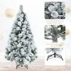 Tangkula 5FT Hinged Slim Artificial Xmas Tree, Snow-Flocked Pencil Christmas Tree W/ 470 Branch Tips -Northlight Christmas Store GUEST 4d5e81df 35fd 496d 8c3c 4438fe08e5fe