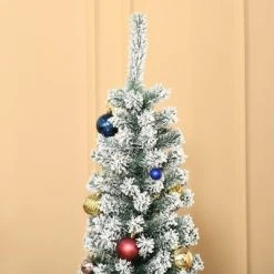 HOMCOM Tall Unlit Snow-Flocked Slim Artificial Christmas Tree with Realistic Branches -Northlight Christmas Store GUEST 4e655501 94ff 4f3a be2c ae040237d2c3