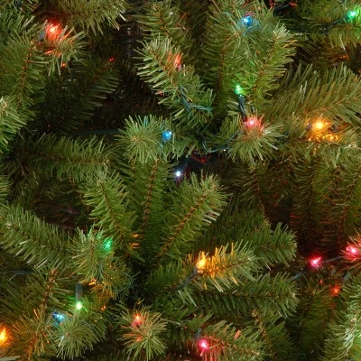National Tree Company 7.5 ft Pre-Lit Artificial Slim Christmas Tree, Green, North Valley Spruce, Multicolor Lights, Includes Stand 4 National Tree Company 7.5 ft Pre-Lit Artificial Slim Christmas Tree, Green, North Valley Spruce, Multicolor Lights, Includes Stand - Image 2