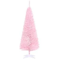 HOMCOM 59" Artificial Pencil Christmas Tree, Slim Xmas Tree with 294 Realistic Branch Tips and Foldable Metal Stand -Northlight Christmas Store GUEST 50b3b94a 57b6 4853 ae31 2fdf4149e092