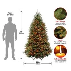 National Tree Company 7 ft Pre-Lit Artificial Full Christmas Tree, Green, Dunhill Fir, Multicolor Lights, Includes Stand 9 National Tree Company 7 ft Pre-Lit Artificial Full Christmas Tree, Green, Dunhill Fir, Multicolor Lights, Includes Stand -Northlight Christmas Store GUEST 51596e8d c719 445e 9d38 9167db354b5d