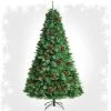 Tangkula 8ft Pre-Decorated Holiday Christmas Tree Unlit Artificial Pine Tree w/ Red Berries -Northlight Christmas Store GUEST 516cb50c 0cc9 40e0 a5a2 7a2f854c556b