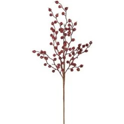 Northlight 25" Glittered Burgundy Red Berry Artificial Christmas Spray