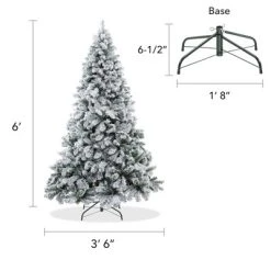 Casafield Snow-Flocked Artificial Pine Christmas Tree with Metal Stand -Northlight Christmas Store GUEST 52f9c8de fe69 4a7d be75 c814c5536f72