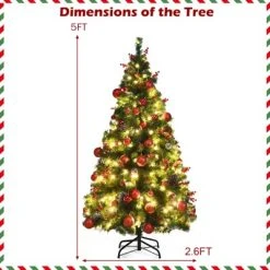 Tangkula Pre-lit Artificial Christmas Tree Includes LED Lights & Branch Tips -Northlight Christmas Store GUEST 532d93c3 ceea 4f48 8d11 80ec8a4f688a