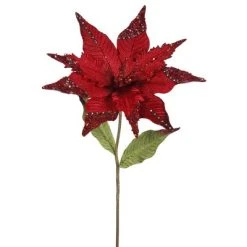 Vickerman 26", 12" Flower Velvet Poinsettia Aritificial Christmas Pick 13 Vickerman 26", 12" Flower Velvet Poinsettia Aritificial Christmas Pick -Northlight Christmas Store GUEST 53484535 c126 4190 80e8 0379cb9ef397