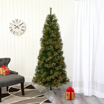 6.5ft Nearly Natural Pre-Lit Cashmere Artificial Christmas Tree Warm White Lights 8 6.5ft Nearly Natural Pre-Lit Cashmere Artificial Christmas Tree Warm White Lights - Image 6