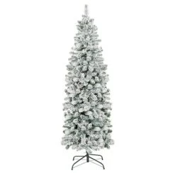 Best Choice Products Snow Flocked Artificial Pencil Christmas Tree Holiday Decoration w/ Metal Stand -Northlight Christmas Store GUEST 53c76cc0 e673 484f 8716 829d4f7c7417