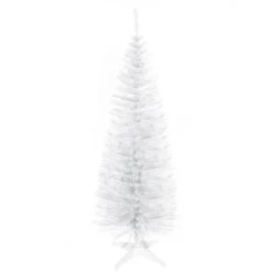 HOMCOM 59" Artificial Pencil Christmas Tree, Slim Xmas Tree with 294 Realistic Branch Tips and Foldable Metal Stand -Northlight Christmas Store GUEST 54430f4a 9fad 4b57 8bf1 f166dbd75cea