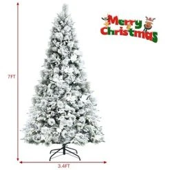 Tangkula Artificial Snow Flocked Christmas Tree 7FT Hinged Christmas Tree W/ 919 Branch Tips -Northlight Christmas Store GUEST 5444c175 fa6e 432e 99b4 6cf72422ffbe