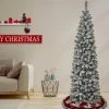 National Tree Company First Traditions Unlit Pencil Slim Flocked Acacia Hinged Artificial Christmas Tree -Northlight Christmas Store GUEST 54912c97 42bb 4bd7 9755 54a7c84c6f29