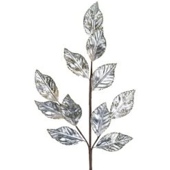 Northlight 25" Glittered Platinum Leaves Christmas Spray -Northlight Christmas Store GUEST 54d38e4d cb72 42d1 8c87 f1dbc4c3e70c