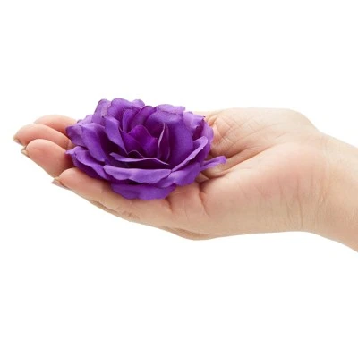 Bright Creations 50 Pack Purple Roses Artificial Flowers Bulk, 3 Inch Stemless Fake Silk Roses for Decorations, Wedding 6 Bright Creations 50 Pack Purple Roses Artificial Flowers Bulk, 3 Inch Stemless Fake Silk Roses for Decorations, Wedding - Image 4