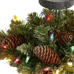 Nearly Natural 16-in Flocked Artificial Christmas Pine Candelabrum with 35 Multicolored Lights and Pine Cones -Northlight Christmas Store GUEST 5656005f 0170 4b5b b984 72303045e26a