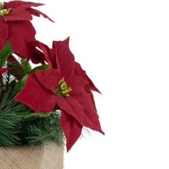 Northlight 13.5" Red Poinsettia with Pine Cones Artificial Christmas Floral Arrangement -Northlight Christmas Store GUEST 5716a916 2c08 4e22 a538 8efe4f3f194c