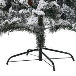 LuxenHome 7ft Pre-Lit LED Artificial Flocked Full Pine Christmas Tree with Pine Cones -Northlight Christmas Store GUEST 5792fd14 a855 49e4 aee8 b932d56ace43