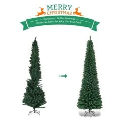 Tangkula 9'Artificial Slim Christmas Tree Pencil Shape Home Holiday Decor Green -Northlight Christmas Store GUEST 57ab31fe f8a4 4982 9f36 59b37053c026