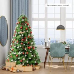 Tangkula 6ft Pre-lit Christmas Tree Artificial Christmas Pine Tree w/ 350 LED Lights & 814 Branch Tips -Northlight Christmas Store GUEST 57b22b8b c8c6 4332 ab00 2c2f1d413263