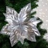 Northlight 24" Metallic Silver Poinsettia Christmas Stem Spray -Northlight Christmas Store GUEST 58af4c24 0f74 4e75 8429 ab697e179a75
