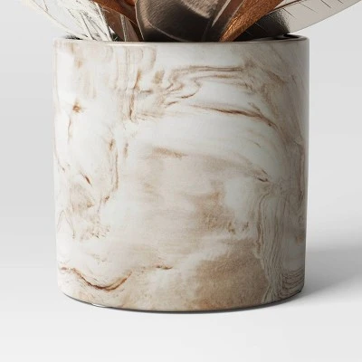 Artificial Plant Small Gold Leaf Arrangement - Threshold™ 5 Artificial Plant Small Gold Leaf Arrangement - Threshold™ - Image 3