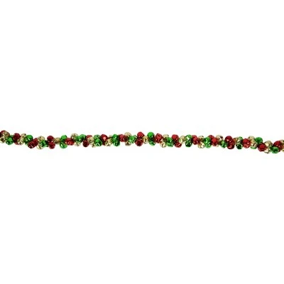 Northlight 5' Green, Gold and Red Jingle Bell Christmas Garland, Unlit 7 Northlight 5' Green, Gold and Red Jingle Bell Christmas Garland, Unlit - Image 5