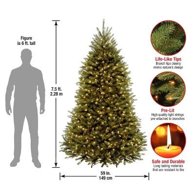 National Tree Company 7.5 ft Pre-Lit Artificial Full Christmas Tree, Green, White Lights, Includes Stand 6 National Tree Company 7.5 ft Pre-Lit Artificial Full Christmas Tree, Green, White Lights, Includes Stand - Image 4