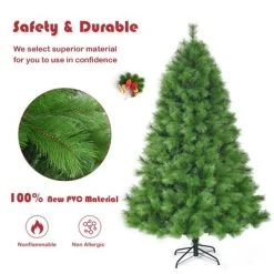 Costway 7 ft Hinged Artificial Christmas Tree Holiday Decoration w/ Foldable Metal Stand -Northlight Christmas Store GUEST 59b21f49 1e09 417c a4f6 bd98a01b15c4