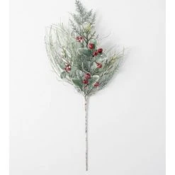 Sullivans Artificial Iced Pine and Berry Spray 34"H Green