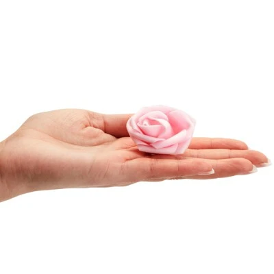 Bright Creations 200 Pack Light Pink Artificial Flower Heads, 2 Inch Stemless Fake Foam Roses for Wall Decorations, Weddings, Bouquets 6 Bright Creations 200 Pack Light Pink Artificial Flower Heads, 2 Inch Stemless Fake Foam Roses for Wall Decorations, Weddings, Bouquets - Image 4
