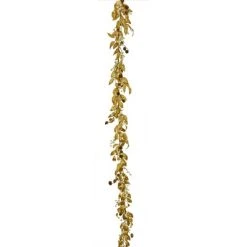 National Tree Company HGTV Home Collection 9ft Unlit Artificial Christmas Garland, Metallic Gold Laurel Leaves, Flexible Vine Base -Northlight Christmas Store GUEST 5ab47bfc 04af 4bfa 80b5 6d7e771676e1