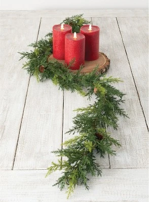Sullivans Artificial Arborvitae Garland 72"L Green 9 Sullivans Artificial Arborvitae Garland 72"L Green - Image 7