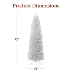 Best Choice Products White Artificial Holiday Christmas Pencil Tree w/ Metal Base -Northlight Christmas Store GUEST 5b0a0652 02b1 4bca b1d6 d9d2d7ecb53d