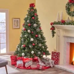9ft Mixed Spruce Pre-Lit Hinged Full Artificial Christmas Tree with Glitter Branches Clear Lights - Christopher Knight Home -Northlight Christmas Store GUEST 5bbc168e 4156 4e18 8bd8 49502df7301f