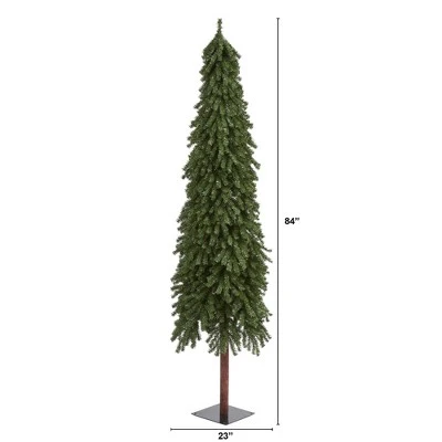 7ft Nearly Natural Unlit Slim Grand Alpine Artificial Christmas Tree 3 7ft Nearly Natural Unlit Slim Grand Alpine Artificial Christmas Tree