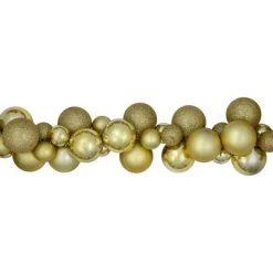 Northlight 6' Shatterproof Ball Vegas Gold 3-Finish Christmas Garland -Northlight Christmas Store GUEST 5c199b1b 3de6 47c5 b6e5 41c62e5ae501