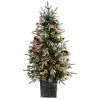 Nearly Natural 4' Frosted Prelit LED Artificial Christmas Tree with Berries in Decorative Planter 2 Nearly Natural 4' Frosted Prelit LED Artificial Christmas Tree with Berries in Decorative Planter -Northlight Christmas Store GUEST 5c25681e c683 441a 95fb aad921013355