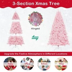 Costway 7 FT Flocked Artificial Christmas Tree Hinged with 500 LED Lights 1200 Branch Tips 16 Costway 7 FT Flocked Artificial Christmas Tree Hinged with 500 LED Lights 1200 Branch Tips -Northlight Christmas Store GUEST 5c86eb2a 09d3 44bc ac44 bf44bf61edb7
