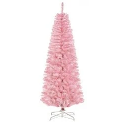 HOMCOM Tall Unlit Slim Douglas Fir Artificial Christmas Tree with Realistic Branches with Tips, Pink 13 HOMCOM Tall Unlit Slim Douglas Fir Artificial Christmas Tree with Realistic Branches with Tips, Pink -Northlight Christmas Store GUEST 5ca9bcb8 0640 4f32 9649 56e0159f9345