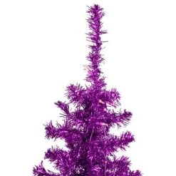 Northlight 4' Pre-Lit Purple Tinsel Artificial Christmas Tree- Clear Lights, Purple Wire -Northlight Christmas Store GUEST 5cc5f617 4b97 4706 a20d 9511117b0ac6