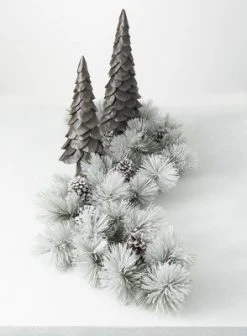 Sullivans 6' Flocked Pine & Cone Artificial Garland 72"L Green -Northlight Christmas Store GUEST 5d1246d6 fe27 4dff 99ee 5e9b2609547d
