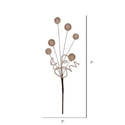 Vickerman 7" Artificial Natural Ball Christmas Spray, 2 per bag