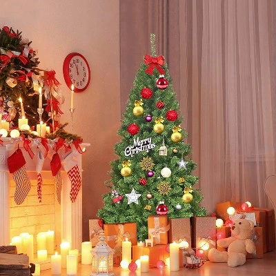 Tangkula Artificial Christmas Tree PVC Hinged Spruce Xmas Tree with Branch Tips 12 Tangkula Artificial Christmas Tree PVC Hinged Spruce Xmas Tree with Branch Tips - Image 10