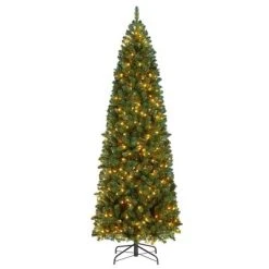 Yaheetech Pre-lit Slim Pencil Artificial Christmas Tree, Green -Northlight Christmas Store GUEST 5e329e9f 49a0 47f9 8a8c b9496b8b728e