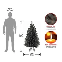 National Tree Company 4.5 ft Artificial Full Christmas Tree, Black, North Valley Spruce, Includes Stand -Northlight Christmas Store GUEST 5e711c13 d78b 4295 bcc8 dcf5445ceac5