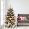 Puleo 4.5' Pre-Lit Flocked Halifax Fir Artificial Christmas Tree with Pinecones & Berries Clear Lights -Northlight Christmas Store GUEST 5ee3e4a4 bc41 4fee 8d38 ddf289a27817