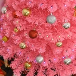 HOMCOM 4ft Fir Artificial Christmas Tree with Realistic Branches, 130 Multi-Color Fiber Optic LED Lights and 130 Tips, Pink 12 HOMCOM 4ft Fir Artificial Christmas Tree with Realistic Branches, 130 Multi-Color Fiber Optic LED Lights and 130 Tips, Pink -Northlight Christmas Store GUEST 5f6290d9 7351 4bbd 8d3b abf83cf8546f