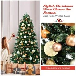 Costway 7.5FT Pre-Lit Artificial Christmas Tree 1242 Tips w/100 Ornaments and 250 Lights -Northlight Christmas Store GUEST 5f78a6aa 1b67 4327 b302 13e97e122541