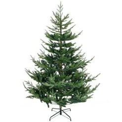 HOMCOM 6 Foot Artificial Christmas Tree, Pine Hinged Xmas Tree with 795 Realistic Branches, Steel Base, Auto Open, Green -Northlight Christmas Store GUEST 5f9f08f2 ca4f 4516 9716 1b07e1671623